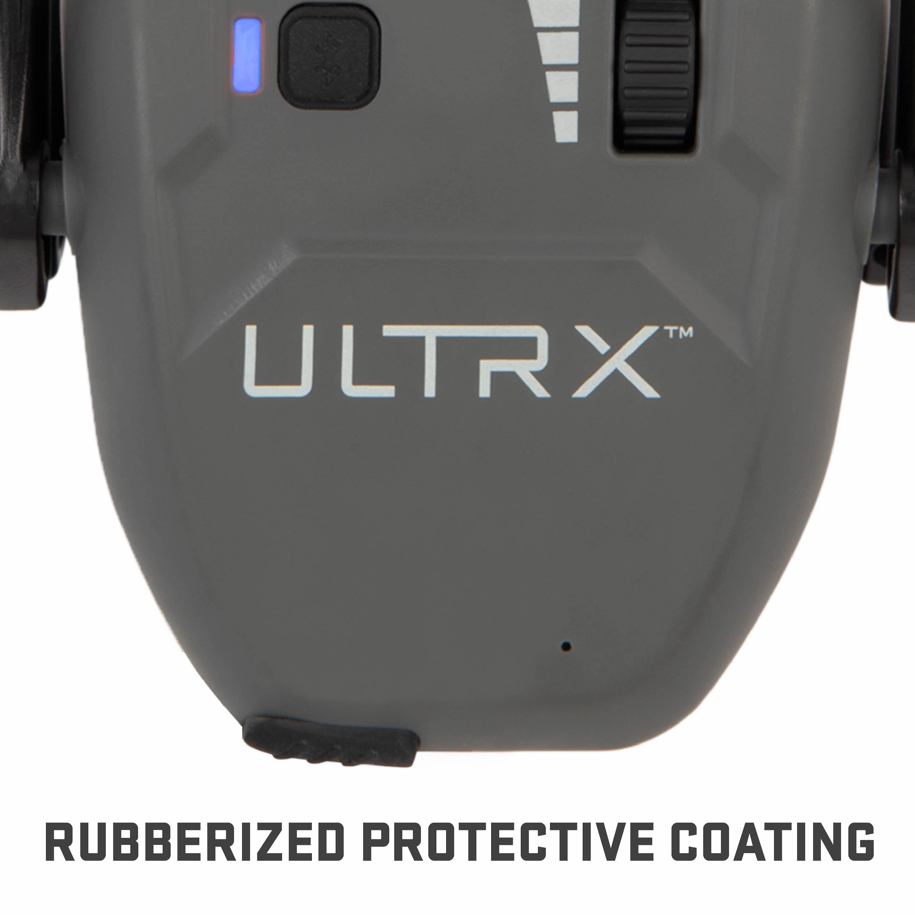 ULTRX Bionic Bluetooth Earmuffs, Nrr 22 Decibels, Gray, 0.52 lb, Model 2242A