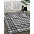 thumbnail image 3 of Ahgly Company Tapis d'Intérieur Lavable en Machine Carré Transitionnel Gris Foncé, 7 Pieds Carré, 3 of 7