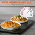 thumbnail image 5 of VEVOR 16.5" x 11" Electric Warming Tray, Portable Tempered Glass Heating Tray with Adjustable Temperature Control, 5 of 12