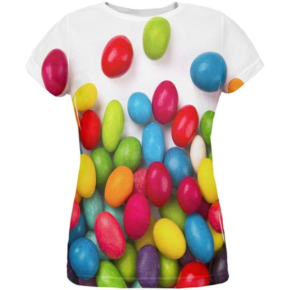 Halloween Jelly Beans All Over Womens T Shirt Multi 2XL