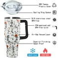 thumbnail image 4 of 40 oz Halloween Skull Tumbler Insulated Stainless Tumbler,Halloween Goth Ghost Travel Coffee Cup Water Botter, Witch Goth Decor Halloween Gifts For Women, 4 of 7