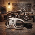 thumbnail image 2 of Sokhug Motorcycle Riding Mirror Style Helmet Eyepiece, Retro Windproof Goggles, Visor Accessory for Cruiser Helmets, 2 of 5