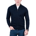 thumbnail image 1 of Blue Fine Knit Full Zip Cardigan, 1 of 4