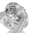 thumbnail image 3 of Edge Jewel Wedding Engagement Ring - 2 Ct VVS1 Round Cut Solitaire Moissanite Ring for Her - 14K White Gold Plated Ring for Her - Bezel Halo Design Ring for Her - Eternity Split Band Ring, 3 of 3