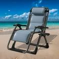 thumbnail image 5 of MOPHOTO 2 Pack Zero Gravity Chair Support 440lbs for Backyard Beach, Foldable Reclining Lounge Chair with Headrest & Cup Holder for Indoor Outdoor, Patio Recliner Folding Reclining Chair, 5 of 9