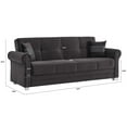 thumbnail image 6 of Ottomanson Convertible Sleeper Sofa Bed with Hidden Storage, Firm Comfort Couch, Black, 6 of 7