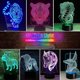 thumbnail image 3 of Paquete de 4 bases de lámpara de luz LED nocturna 3d + control remoto + cable USB, soporte de exhibición de espectáculo de luz de 16 colores para acrílico y plexiglás, decorativo Feliz Sencillez, 3 of 5