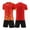 Red, variant on TIREOW Kids Team Soccer Jersey and Shorts, Youth Shirts Soccer Uniform Kit, Adult Indoor Turf Sport Outfit (Style D)