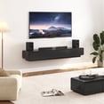 thumbnail image 5 of Blotout 78.7''Minimalist Floating TV Stand, Modern Wall-Mounted Media Console with 4 Drawers, Soft Close Hydraulic Cabinets, Round Corner & Cable Management for Wall-mounted TV Up to 90'', 5 of 8