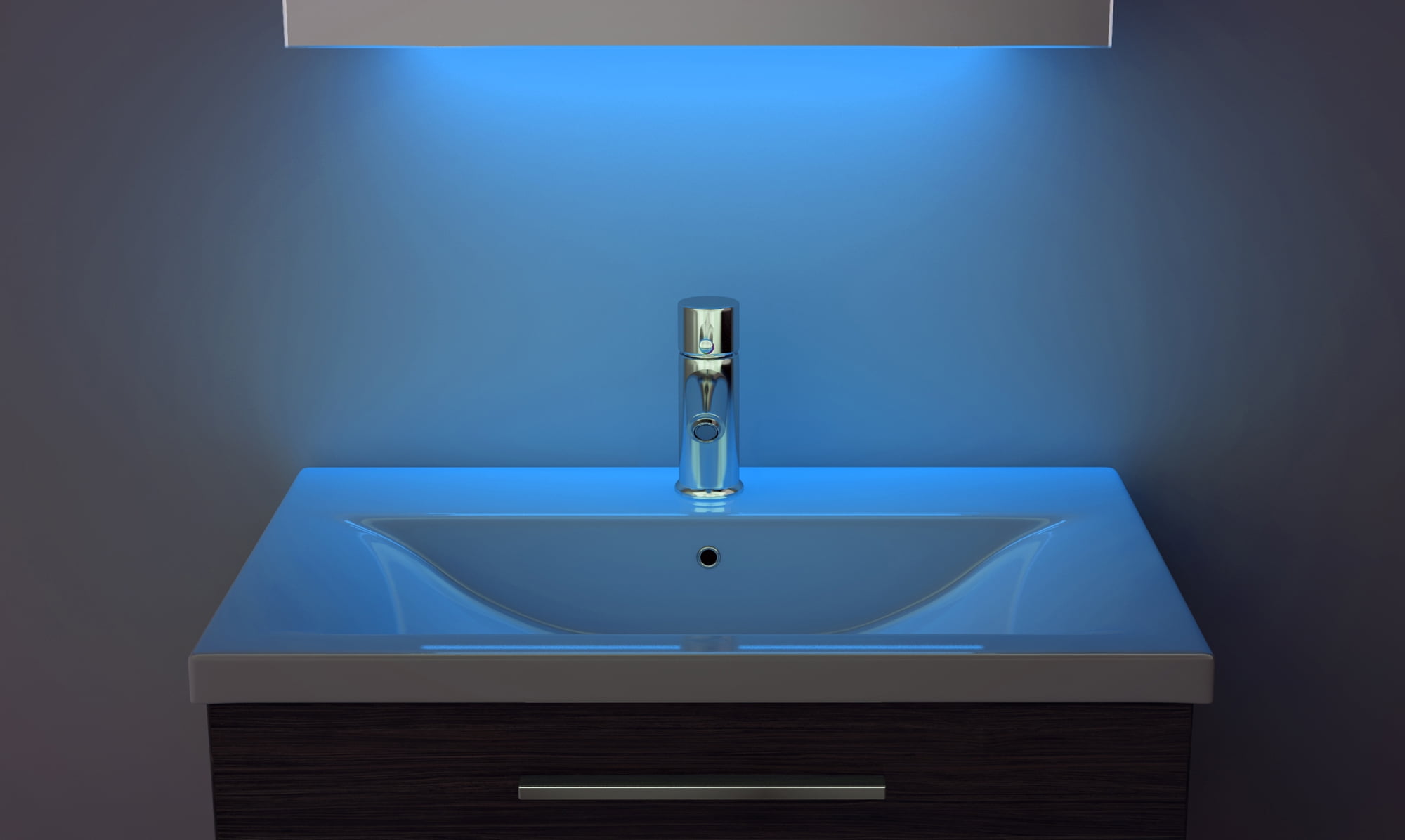 Ambient Ultra Slim Led Bathroom Mirror With Demister Pad Sensor