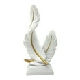 thumbnail image 2 of CoudarTitie Double Feather Statue DIY Home Decoration for Desktop Farmhouse Housewarming White, 2 of 9