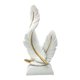 thumbnail image 2 of Estatua de doble pluma para decoración del hogar con base y elegante y versátil mesa. Blanco, 2 of 9