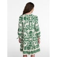 thumbnail image 4 of Time and Tru Women's A-Line Border Print Mini Dress, Sizes XS-XXXL, 4 of 6