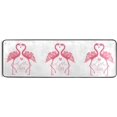 thumbnail image 5 of SKYSONIC 2'X6' Flamingos in Love Runner Rug with Rubber Backing, Valentine's Day Non Slip Entryway Rug Runner Washable Soft Area Rug Carpet for Hallway Bedroom Kitchen Decor, 5 of 6
