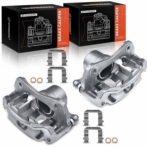 A-Premium Disc Brake Caliper Assembly with Bracket Compatible with Hyundai Elantra 2009-2012 Forte Forte Koup Forte5 Front Left and Right 2-PC Set