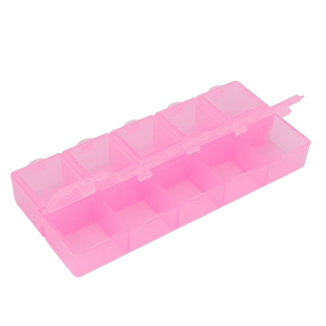 Portable Transparent Bead Containers, 10 Compartments, Durable Wear , Jewelry Organizer For Earrings, Beads, Rings