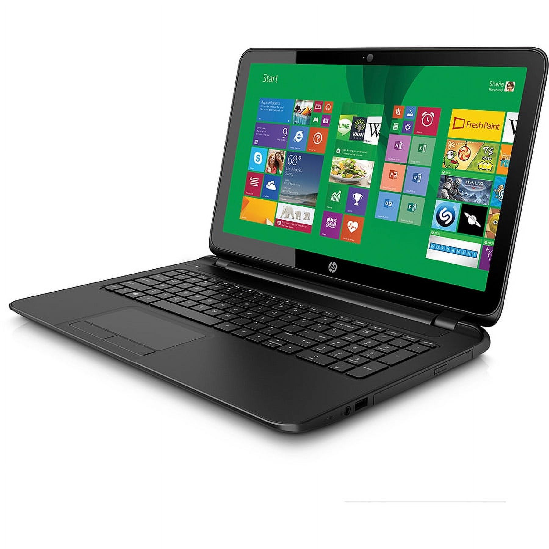HP 15-F125WM Intel Celeron N2940 X4 1.83GHz 4GB 500GB DVD+/-RW 15.6" Win8.1, Black (Used) - image 3 of 4