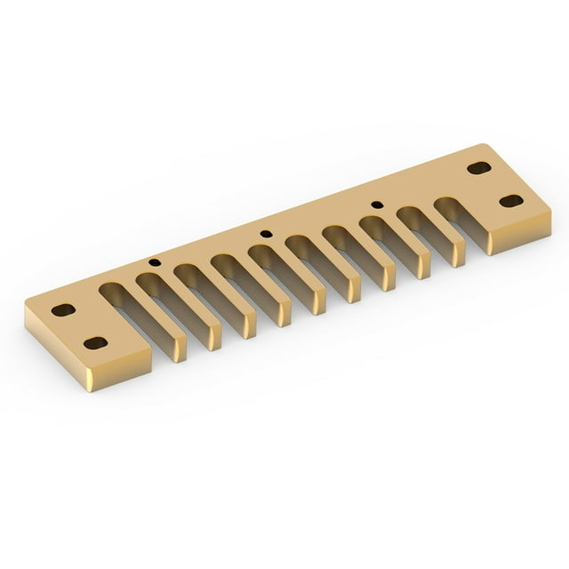 Pieza de armónica de peine de aleación de aluminio para Hohner Marine Band Crossover/Deluxe (dorada)