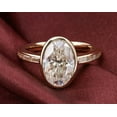 thumbnail image 2 of solitaire jewels 2.5CT Bezel Set Oval Moissanite Engagement Ring For Women, 14K Yellow Gold, 2 of 8