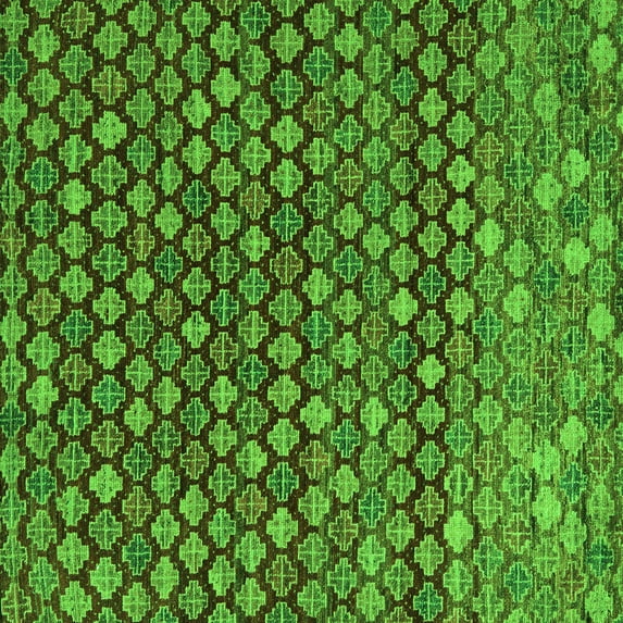 Ahgly Company Indoor Square Abstract Green Modern Area Rugs, 6' Square