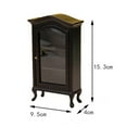 thumbnail image 6 of Joernso 1:12 3 Layers Solid Legs Mini Bookcase with Glass Door Miniature Doll House Cabinet Model Dollhouse Accessories, 6 of 8