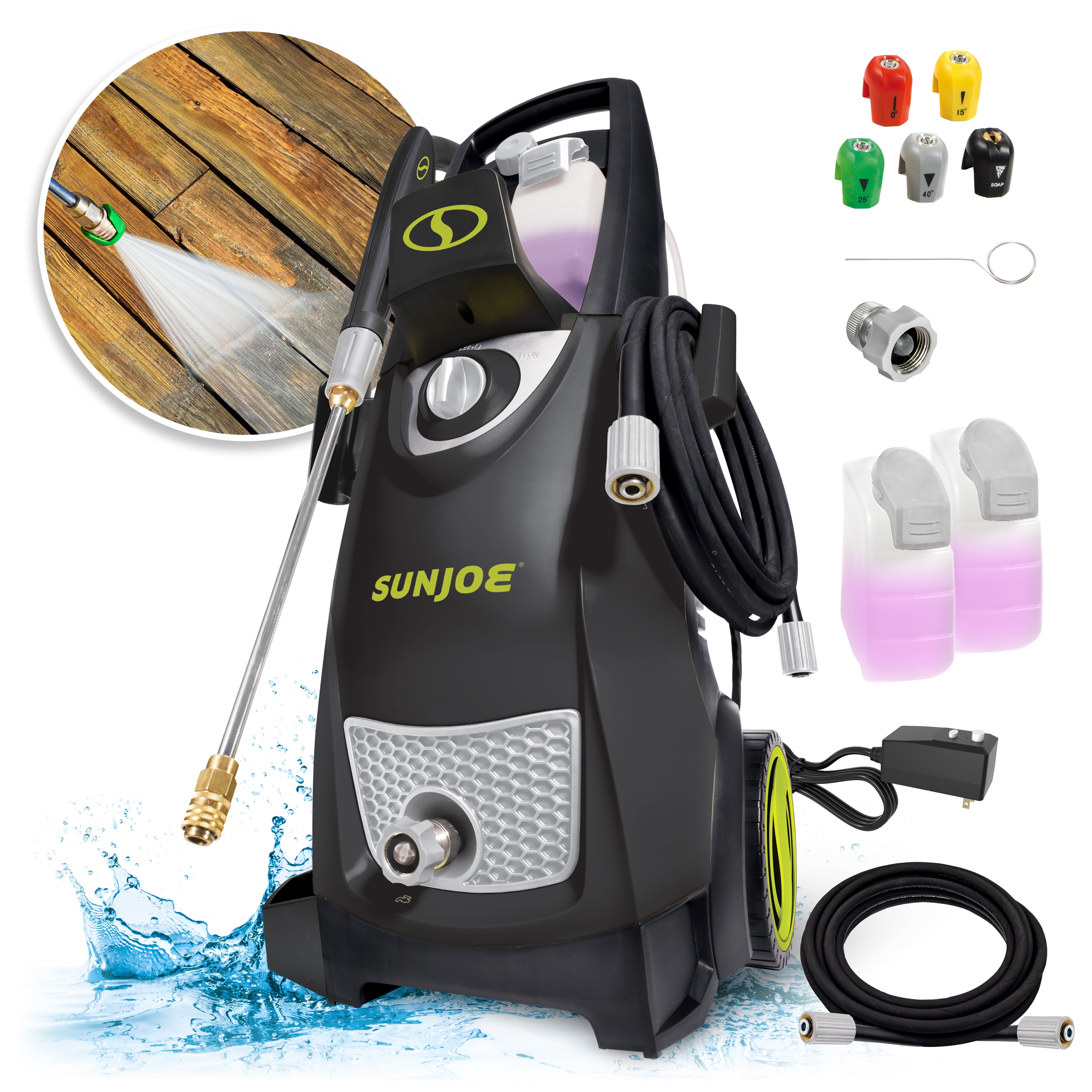 Sun Joe Electric Pressure Power Washer with Dual Soap Tanks, SPX3000 (PWMA Certified)
