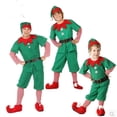 thumbnail image 2 of Disfraces de Navidad Disfraz de elfo navideño para niños, disfraz de cosplay para padres e hijos, disfraz de Navidad verde para hombres y mujeres adultos, 2 of 5