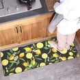 thumbnail image 2 of Lemon Kitchen Rugs Mats Set 2 Pieces Anti Fatigue Cushioned Kitchen Floor Runner Rug Set Wipe Clean Non Slip Waterproof Standing Mat for Kitchen Office Laundry Room, 17"x27.5"+17"x47",Black, 2 of 6
