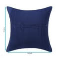 thumbnail image 3 of DK Homewares Ethnic Peacock Throw Cushion Covers 16x16 Inch Brocade Jacquard Weave Decorative Square Cushion Covers (Size - 40x40 cm ; Color: Navy Blue & Gold ) - Set of 2 Pcs (Cover Only), 3 of 3