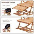 thumbnail image 6 of Adjustable Heavy Duty Bamboo Rocking Chair Lounge Recliner Leisure Living Room, 6 of 6