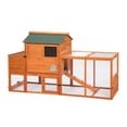 thumbnail image 3 of COZIWOW Mobile Chicken Coop 82" with Nesting Box Wheels Metal Run and Weather Proof Cover for Outdoor Backyard Farm Rabbit Duck Poultry, 3 of 13
