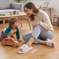 thumbnail image 2 of Ecetana Womens Fuzzy Memory Foam House Slippers Open Toe Slip On Indoor Shoes, 2 of 7
