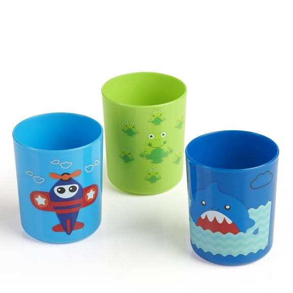BeeBaby Drinking Boo Boo Cups -3 Glasses -Blue/ Green/ Dark Blue