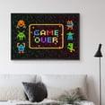 thumbnail image 2 of IDEA4WALL Framed Canvas Art Wall Decor Vintage Video Arcade Icons and Game Over Pop Culture Media Illustrations Pop Art Modern Colorful for Dorm Home Office - 24"x36", 2 of 4