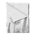 thumbnail image 2 of Floral Soft Flannel Fleece Throw Blanket, Sketchy Hand Drawn Style Garden with Various Flowers Leaves and Grass Image, Cozy Plush for Indoor and Outdoor Use, 70" x 90", Grey and White, by Ambesonne, 2 of 5