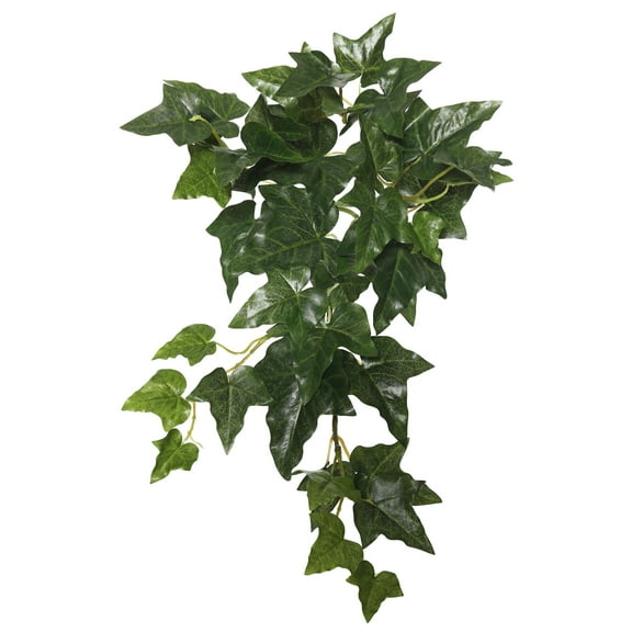 Vickerman 18" Artificial Green English Ivy Hanging Bush 3/pk