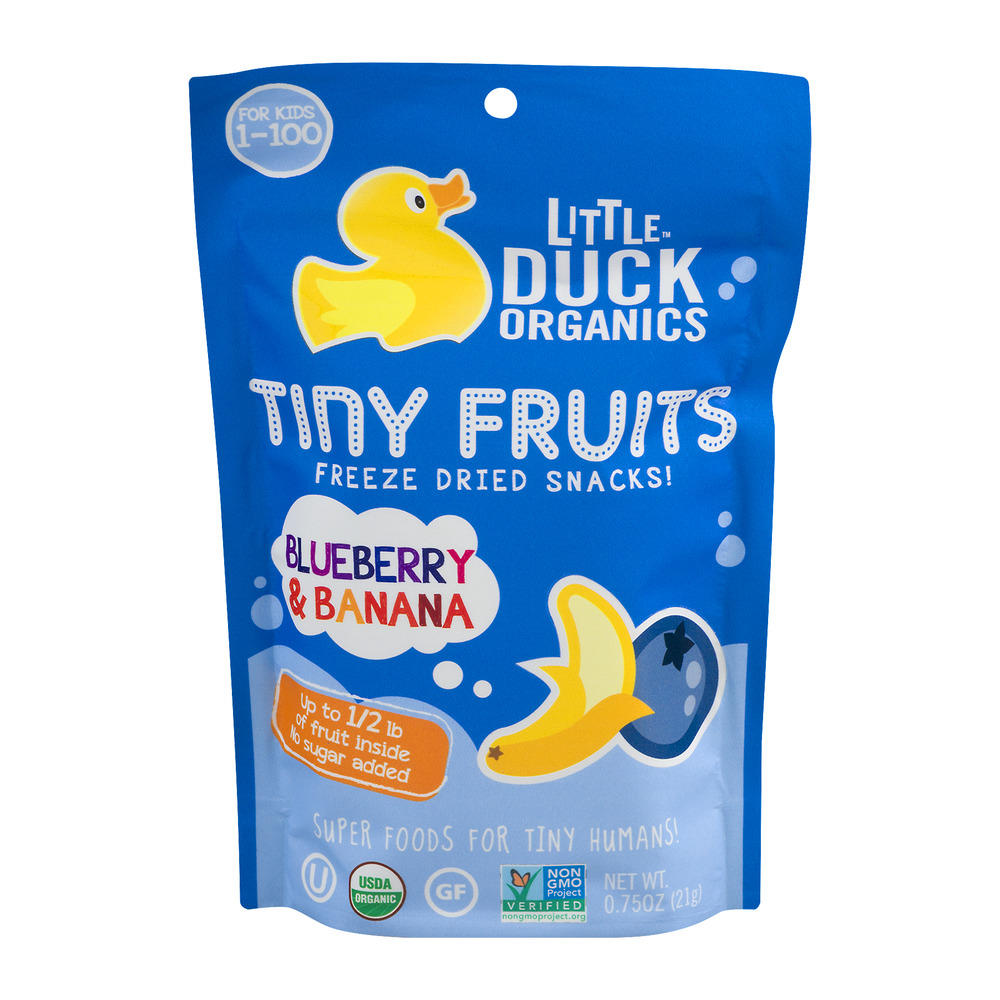 Little Duck Organics Tiny Fruits Freeze Dried Snacks Blueberry & Banana, 0.75 OZ by Little Duck Organics Inc.