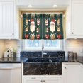 thumbnail image 5 of Yayeee Kitchen Curtains Tier Pair Light Filtering 27"x24" Rod Pocket Short Cafe Window Panel, Green Christmas, 5 of 7