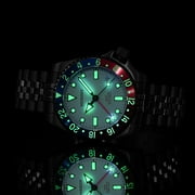 Boderry ADMIRAL GMT Watch Titanium Diver Watches 200M Waterproof Wristwatch Automatic Mechanical New Luxury Watches For Men