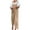 Khaki, variant on aidice Summer Overalls for Women Cotton Linen Casual Lightweight Loose Cropped Pants Jumpsuits Pockets