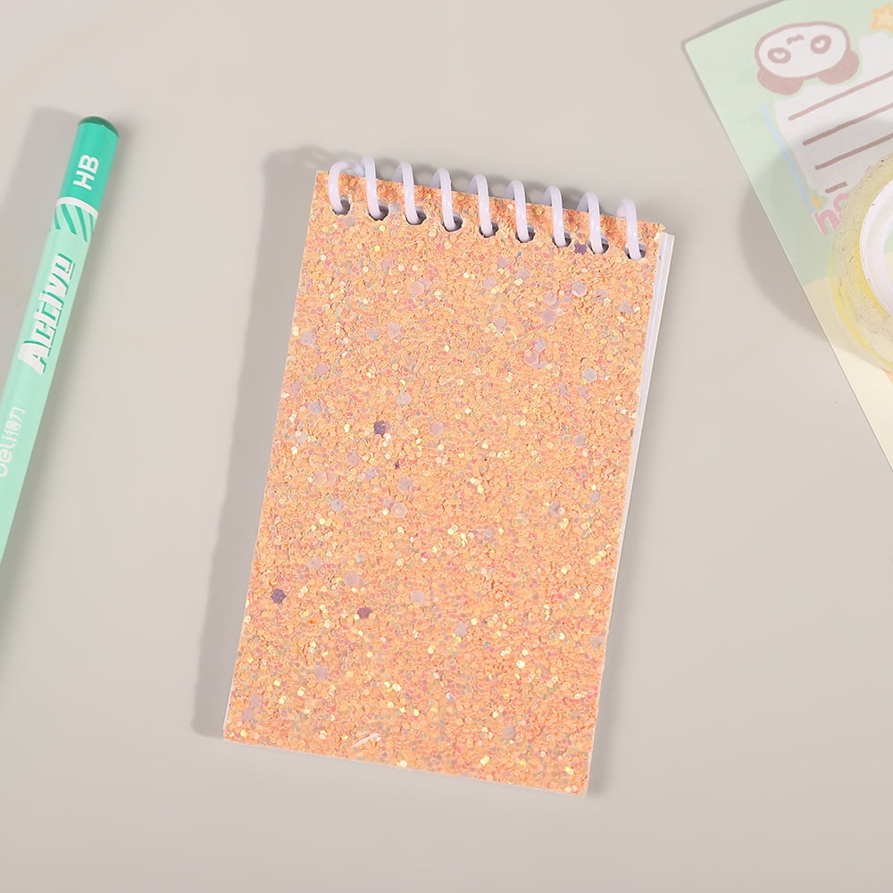 WEUVEB 6-Pack Spiral Notebooks with Vibrant Sequin Covers, Blank Pages for Journaling, Writing, and Note Taking
