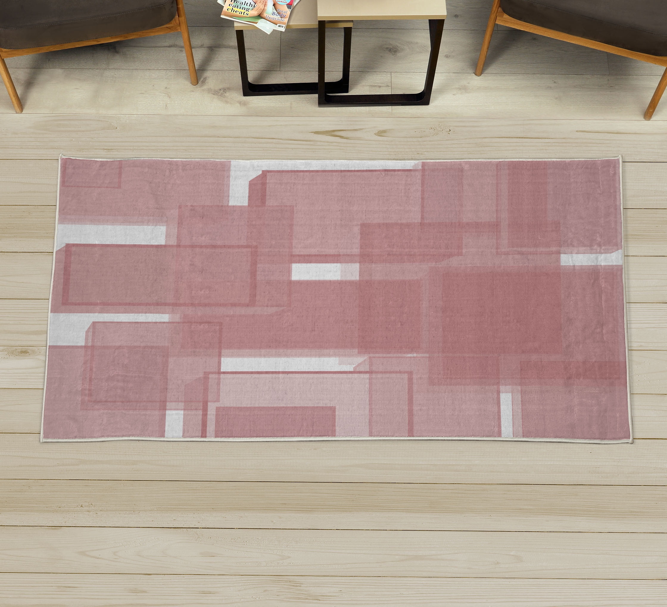 Contemporary Decorative Rug, 3 Dimensional Cubes Geometric Modern ...