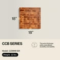 thumbnail image 2 of John Boos Reversible Chopping Block in End Grain Construction, 18 by 18 by 2.25", Maple, 2 of 9
