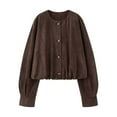 thumbnail image 1 of Veste Coupe-Vent Femme Décontractée à Col Rabattu avec Fermeture Éclair Manches Longues Vestes d'Hiver pour Femmes, 1 of 8