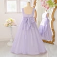 thumbnail image 6 of Bobifish Toddler Girls Formal Dress V Neck Sleeveless Pleated Floor-Length Evening Party Gown Children Girls Flowy Dresss, 6 of 9