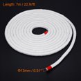 thumbnail image 2 of Unique Bargains 22.97ft x 0.51inch Ceramic Fiber Rope, Square Braided Rope High-Temperature Gasket Seal for Boiler Furnace Oven Kiln Casting, White, 2 of 4