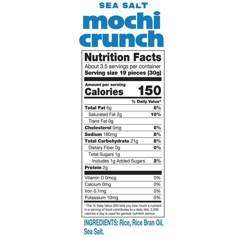 Sun Tropics Gluten-Free MOCHI Snack Bites, Sea Salt, 6-Pack (3.5oz