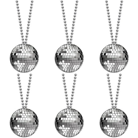 6 Pieces Mini Disco Ball Necklace 1 57, Mini Mirror Ball Decorations