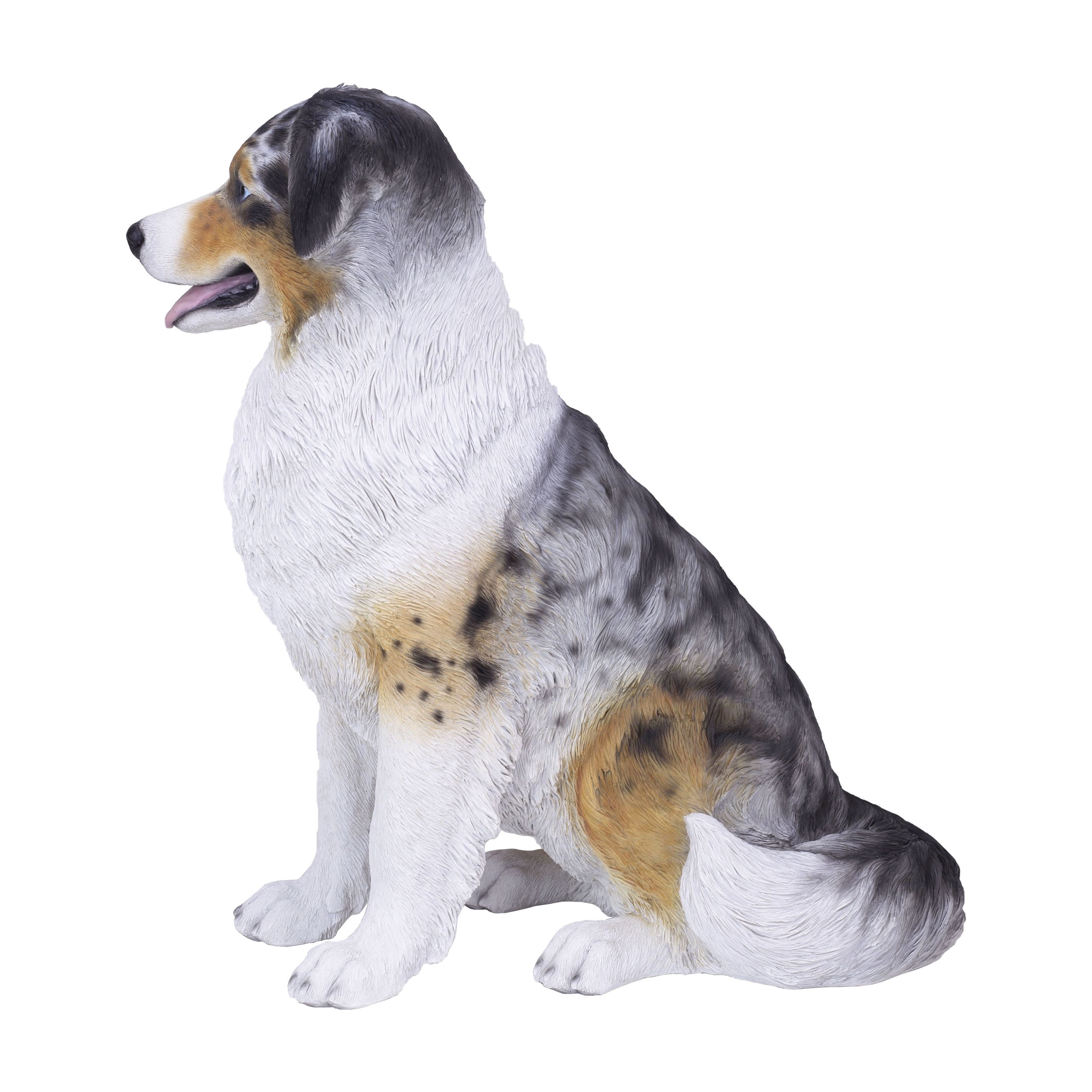 SOREAL Brown Australian shepherd Decorative Puppy Figurine for Home & Garden Décor, Handpainted Polyresin Dog Statue, Realistic Design | Gift for Dog Lovers | Weather-Resistant Indoor/Outdoor Decor