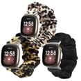 thumbnail image 2 of 3 Pcs Watch Straps Printing Watch Bands Cloth Wrist Straps Women Girls Wristbands Hair Scrunchie, 2 of 2